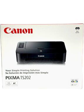 Canon PIXMA TS202 Color Inkjet Photo Printer USB 2.0 2319C002 Black Home